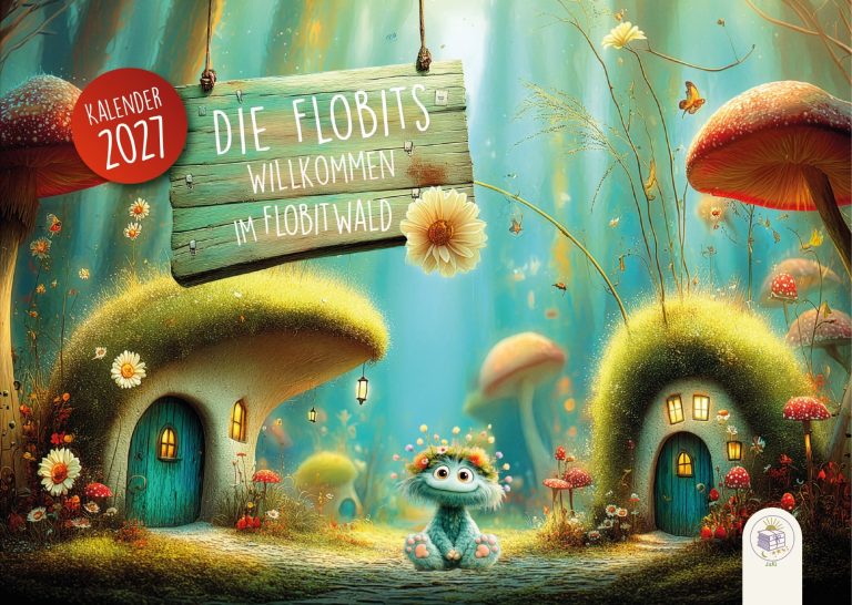 Flobits Wandkalender 2027 | Mona Klee | JuKi Verlag Flobits Wandkalender 2027 von Mona Klee – fantasievoll illustrierter Kalender mit zauberhaften Waldwesen aus dem geheimnisvollen Flobitwald.